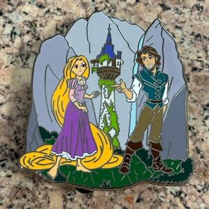 Disney Pin Princess Castle Booster Rapunzel Tangled Flynn Pin